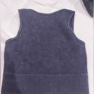 Blue one size crop top never worn but no tag